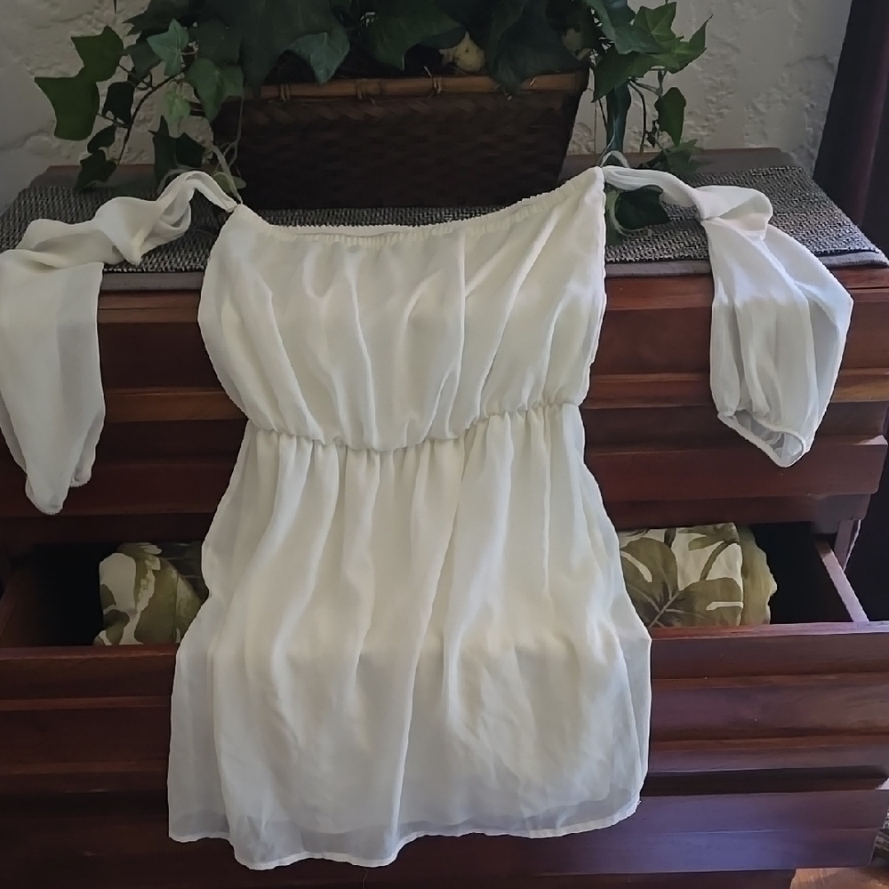 Tobi Strapless White Dress